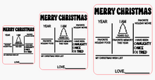 Load image into Gallery viewer, Christmas About Me Memory Board