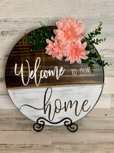 Load image into Gallery viewer, Welcome to our home round door hanger