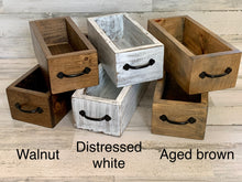 Load image into Gallery viewer, Wood mason jar planter box centerpiece | rustic farmhouse decor