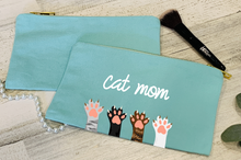 Load image into Gallery viewer, Cat Mom Paw Prints Cosmetic/make-up bags