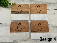 Load image into Gallery viewer, Marble and Wood Coasters