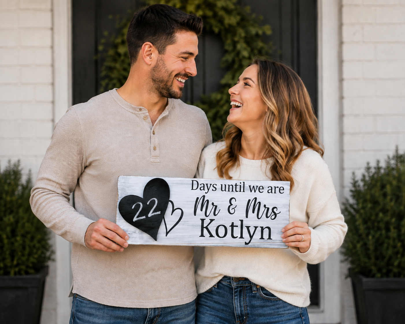 Personalized Wedding Countdown Sign