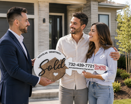 Custom realtor closing gift house key sign