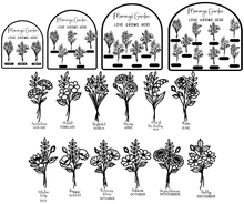 Load image into Gallery viewer, Flower Garden Birth Month Flowers Sign
