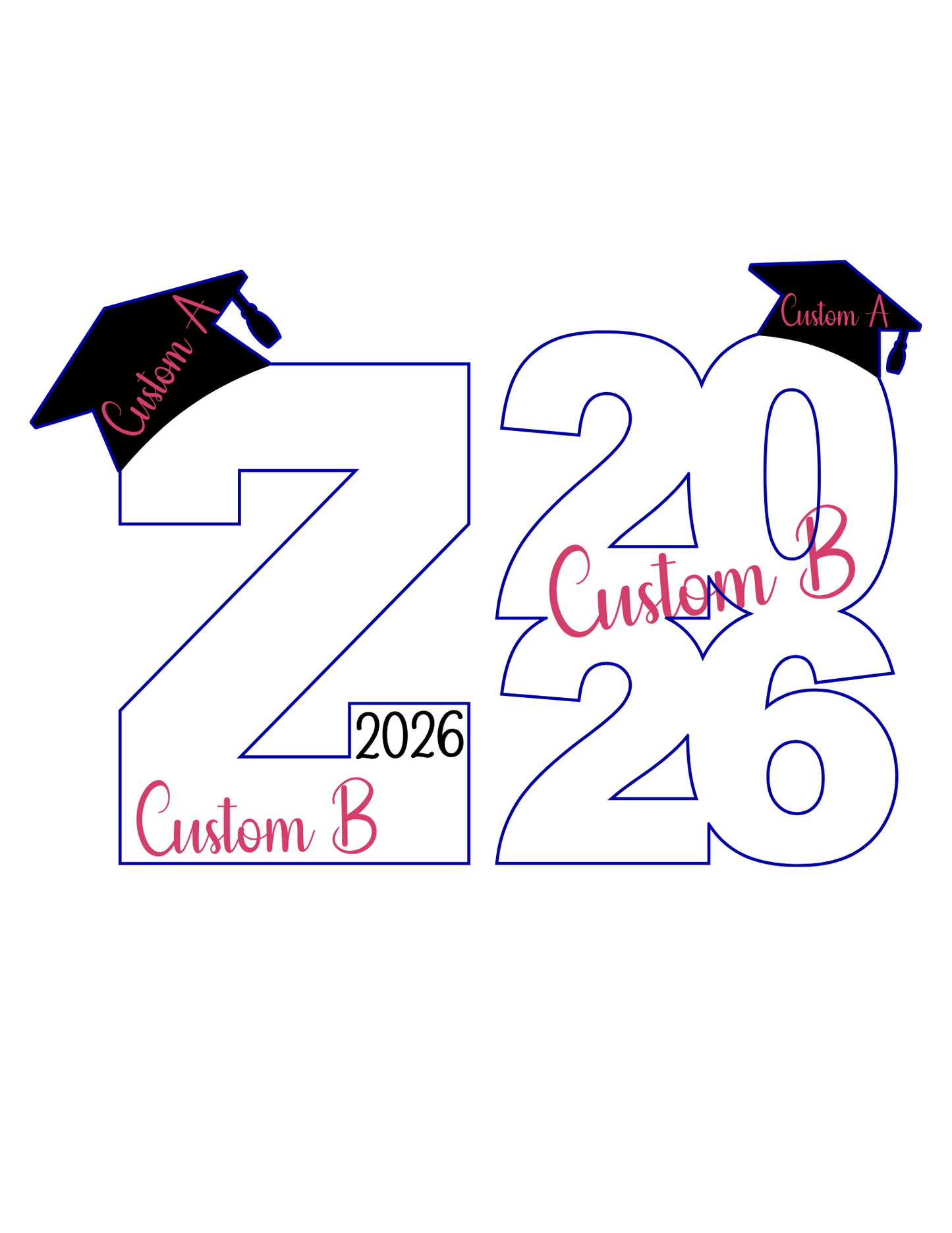 Personalized Graduation Initial / Signature Keepsake Sign