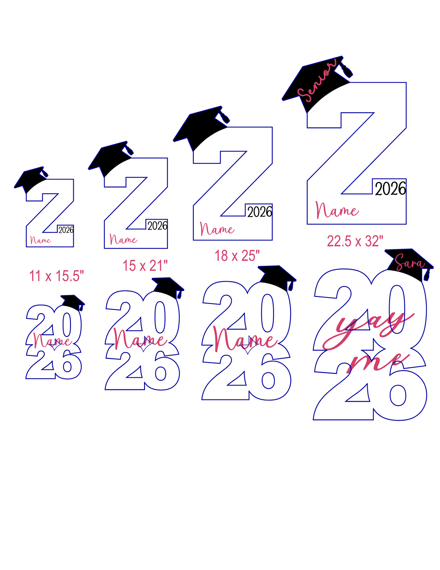 Personalized Graduation Initial / Signature Keepsake Sign