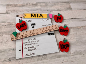 Interchangeable First Day of School Sign - Personalized