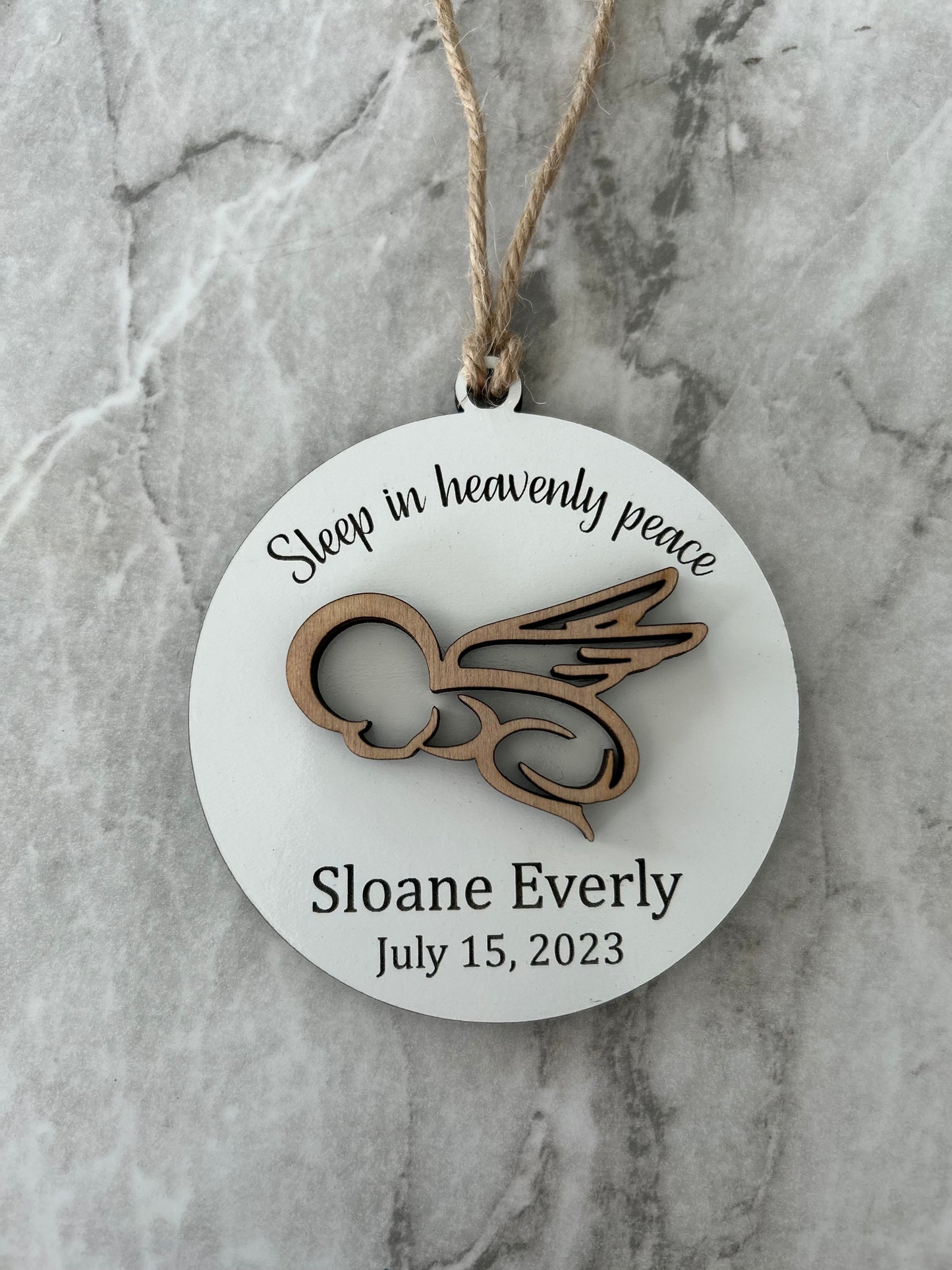 Personalized Angel Baby Memorial Ornament
