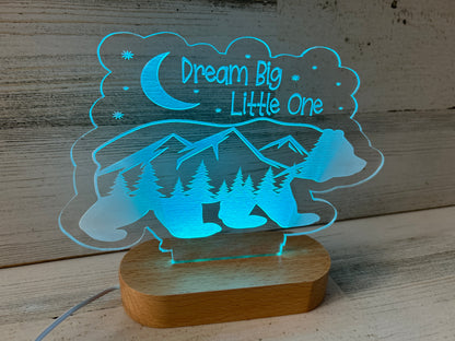 Personalized Wilderness Color Changing Night Light