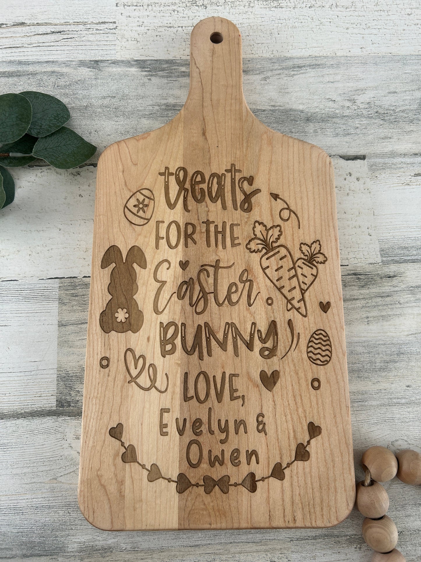 Personalized Easter Bunny Treat Board