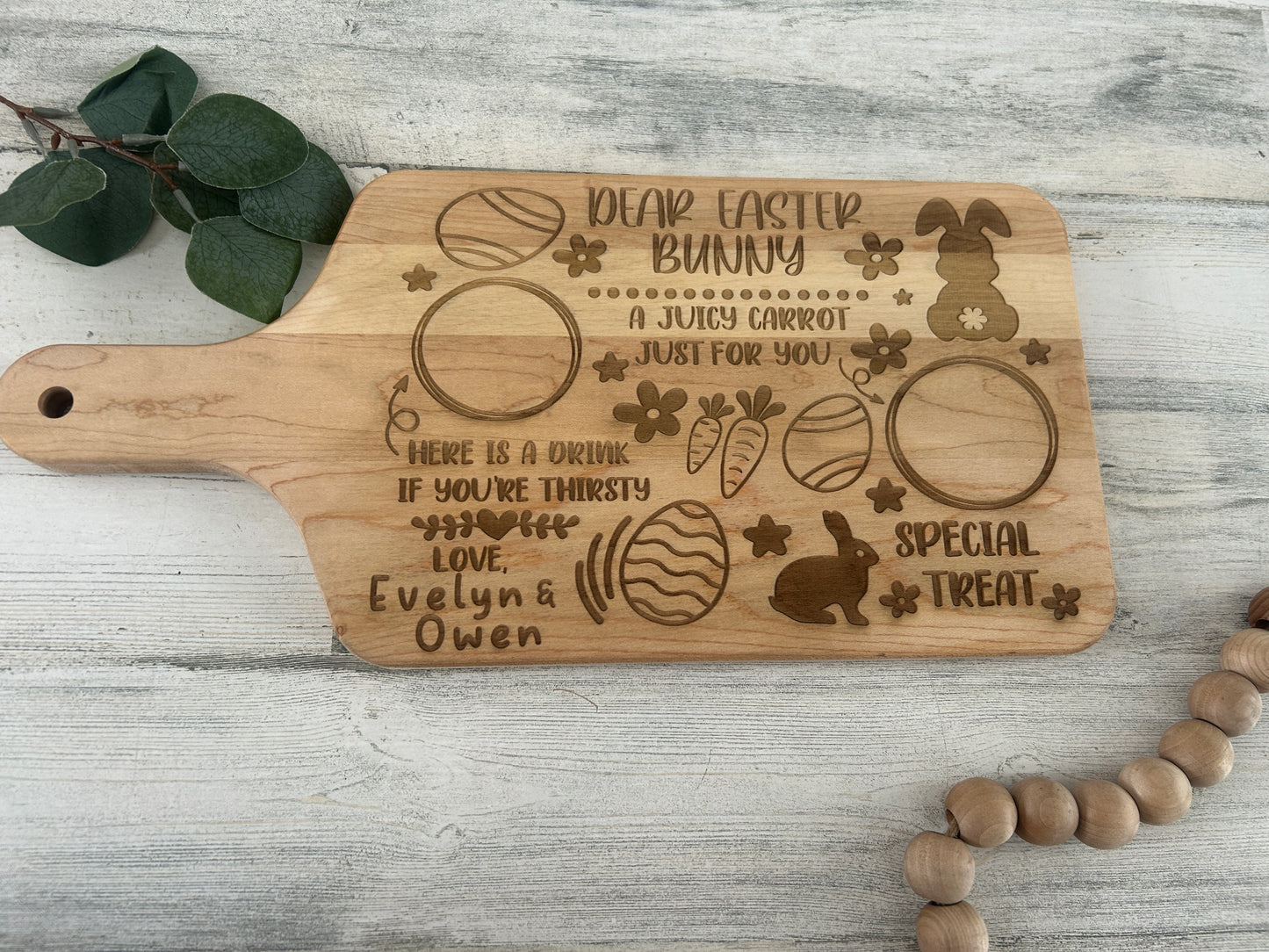 Personalized Easter Bunny Treat Board