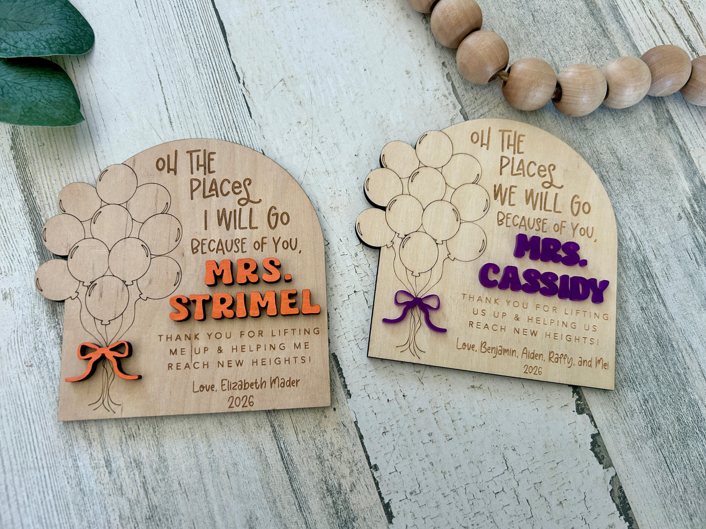 Places I'll Go Teacher Fingerprint Sign