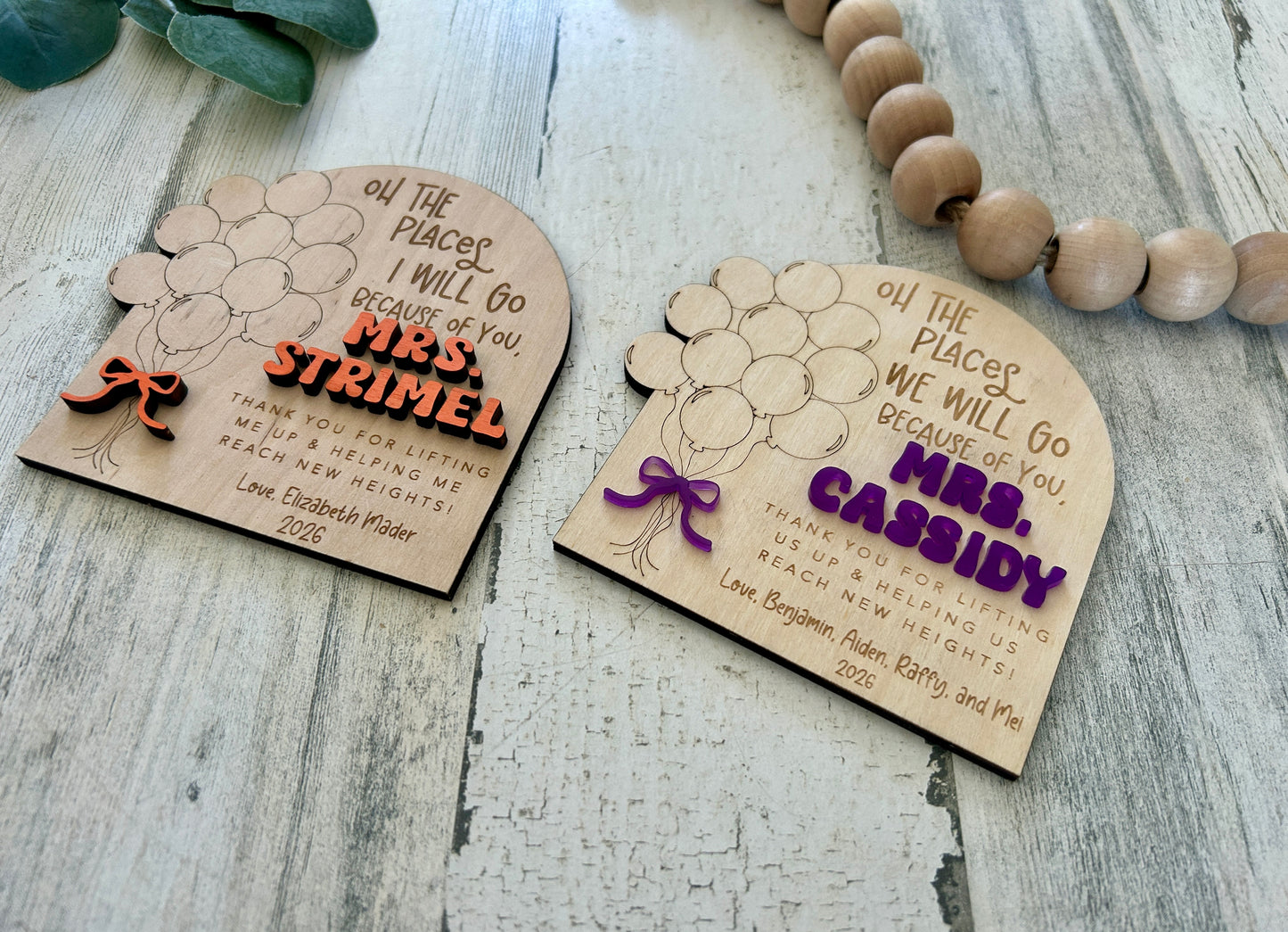 Places I'll Go Teacher Fingerprint Sign