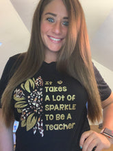Load image into Gallery viewer, Sunflower Sparkle Teacher Shirt

