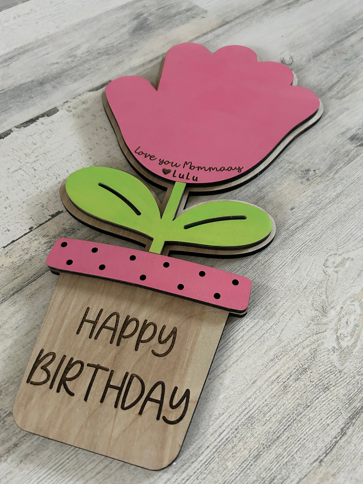 Personalized Handprint Flower Pot Keepsake