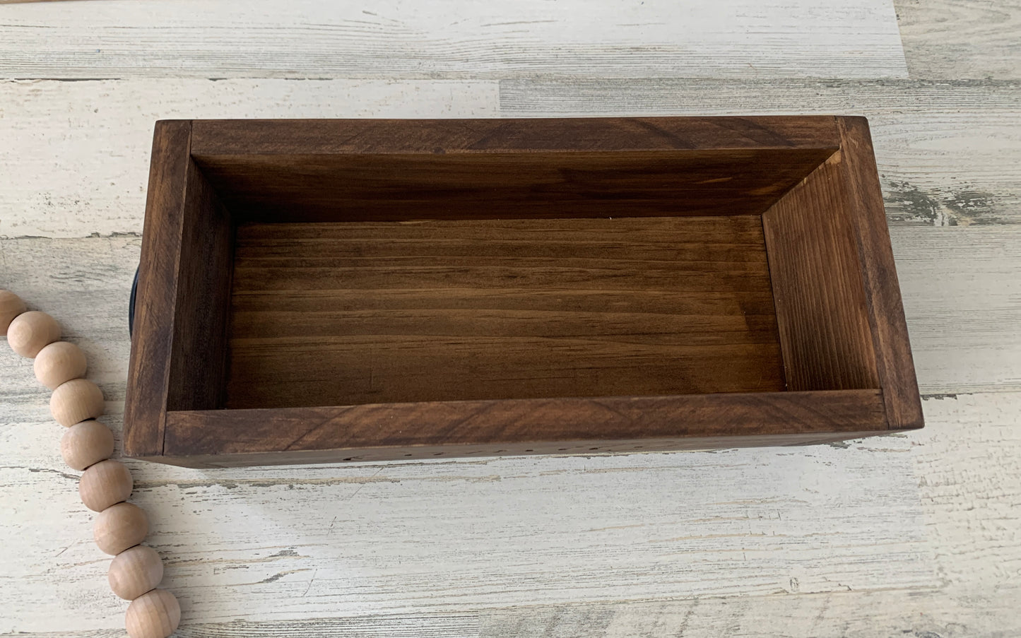 Wood mason jar planter box centerpiece | rustic farmhouse decor