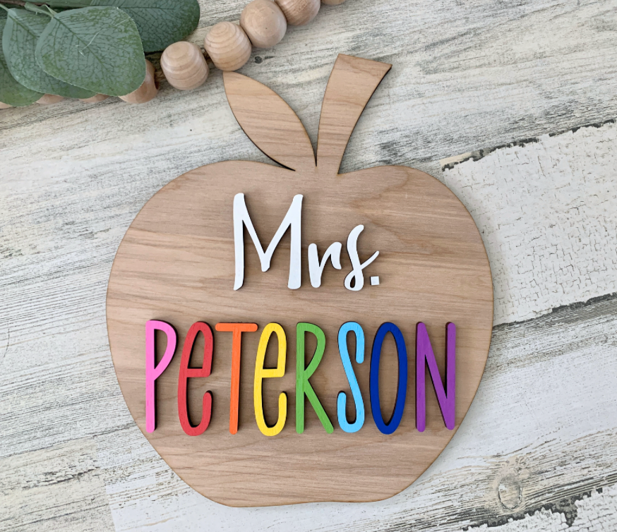 Personalized Apple Teacher Gift