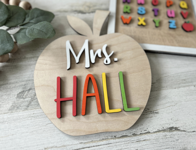 Personalized Apple Teacher Gift