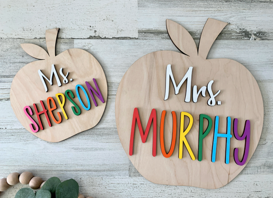 Personalized Apple Teacher Gift