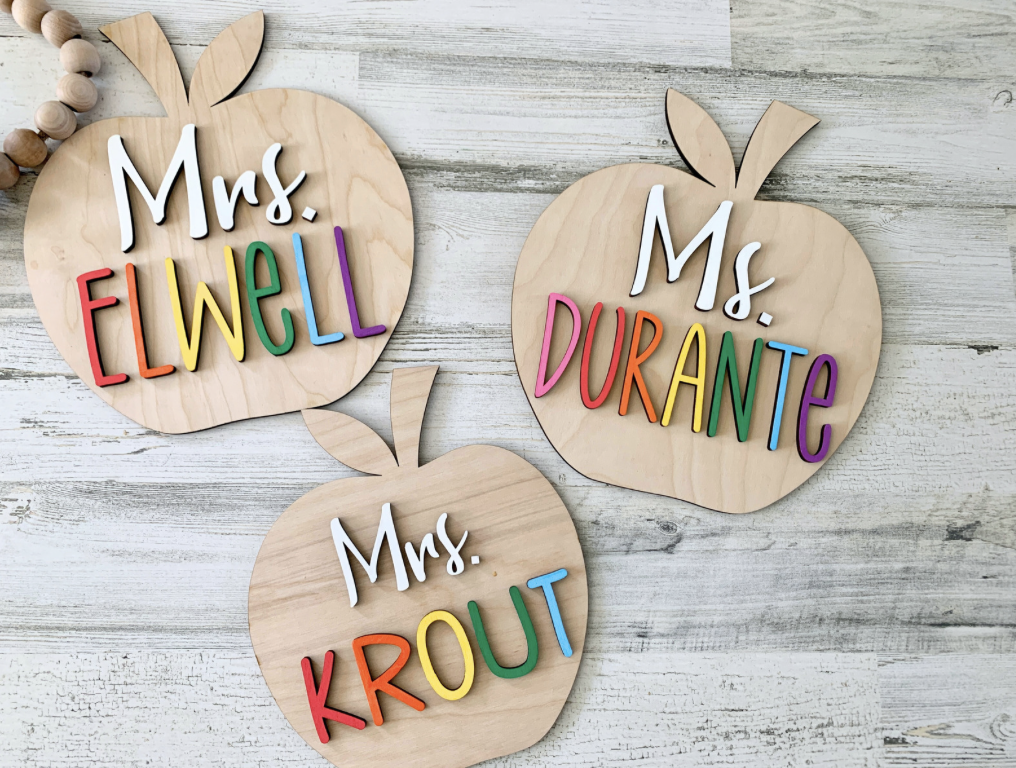 Personalized Apple Teacher Gift