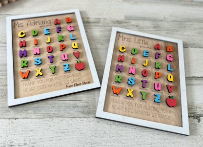 Personalized ABC Teacher Appreciation Sign