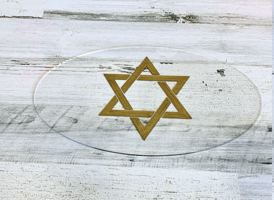 Hanukkah Star of David Menorah Drip Tray
