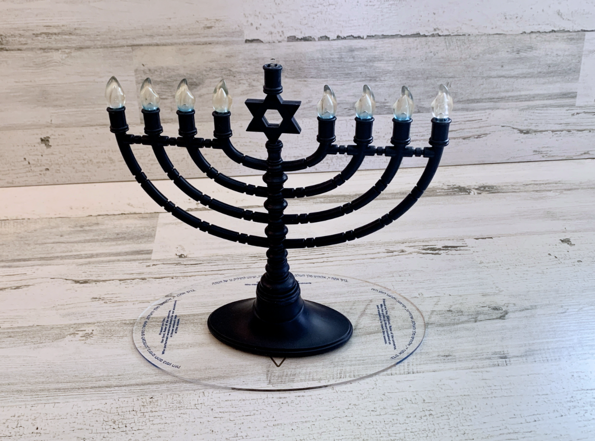 Hanukkah Blessings Menorah Drip Tray