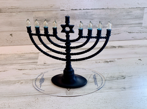 Hanukkah Blessings Menorah Drip Tray