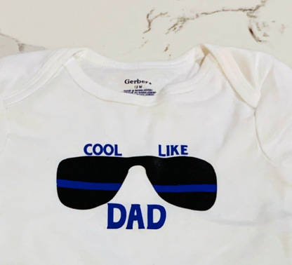 Cool Like Dad Police Baby Bodysuit