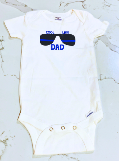 Cool Like Dad Police Baby Bodysuit