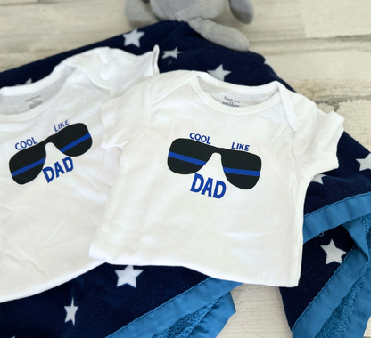 Cool Like Dad Police Baby Bodysuit