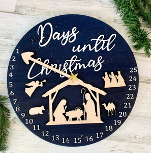 Christmas Nativity Countdown Clock