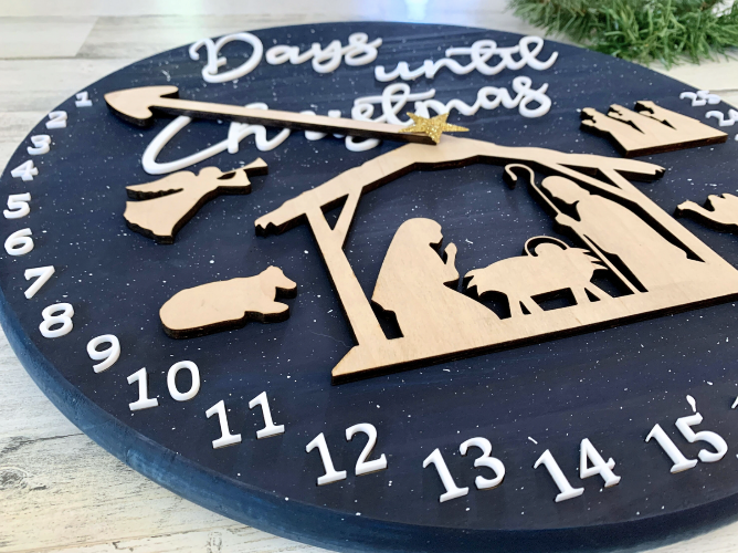 Christmas Nativity Countdown Clock