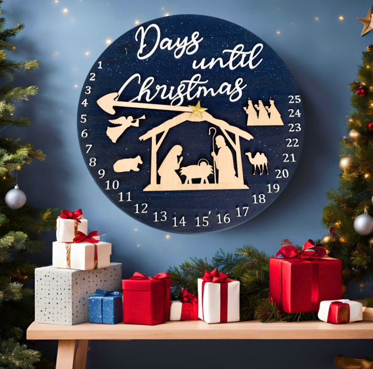 Christmas Nativity Countdown Clock