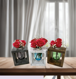 Rustic Mason Jar Vase Holder Centerpiece