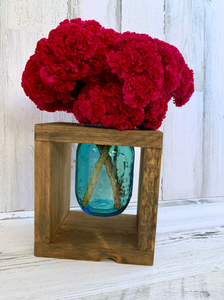 Rustic Mason Jar Vase Holder Centerpiece