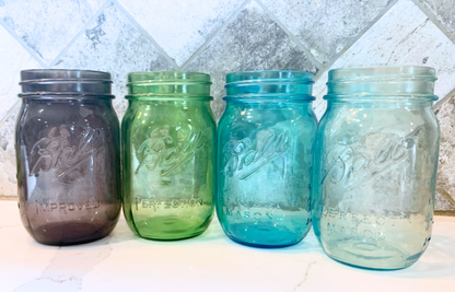 Rustic Wooden Mason Jar Vase