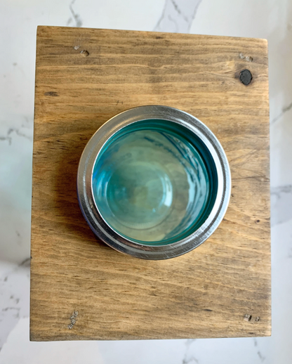 Rustic Wooden Mason Jar Vase
