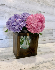 Rustic Mason Jar Vase Holder Centerpiece