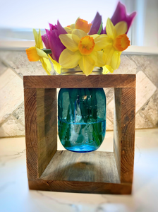 Rustic Mason Jar Vase Holder Centerpiece