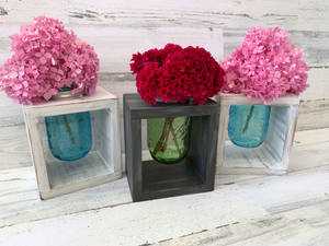 Rustic Mason Jar Vase Holder Centerpiece