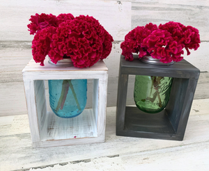 Rustic Mason Jar Vase Holder Centerpiece