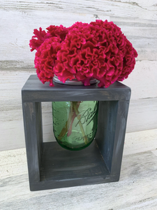 Rustic Mason Jar Vase Holder Centerpiece