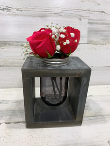 Rustic Mason Jar Vase Holder Centerpiece