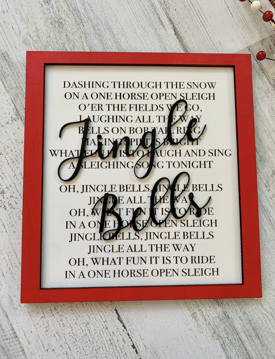 Jingle Bells Lyric Sign