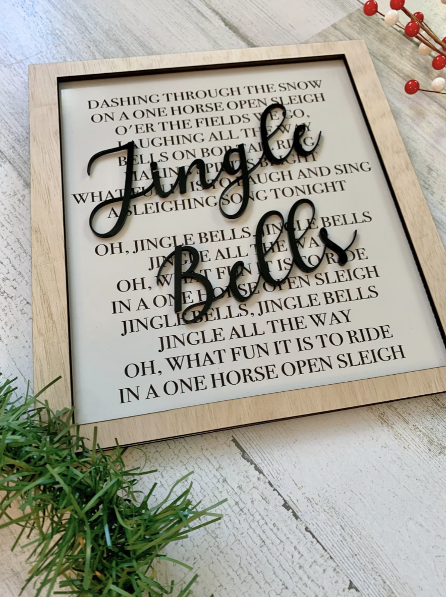 Jingle Bells Lyric Sign