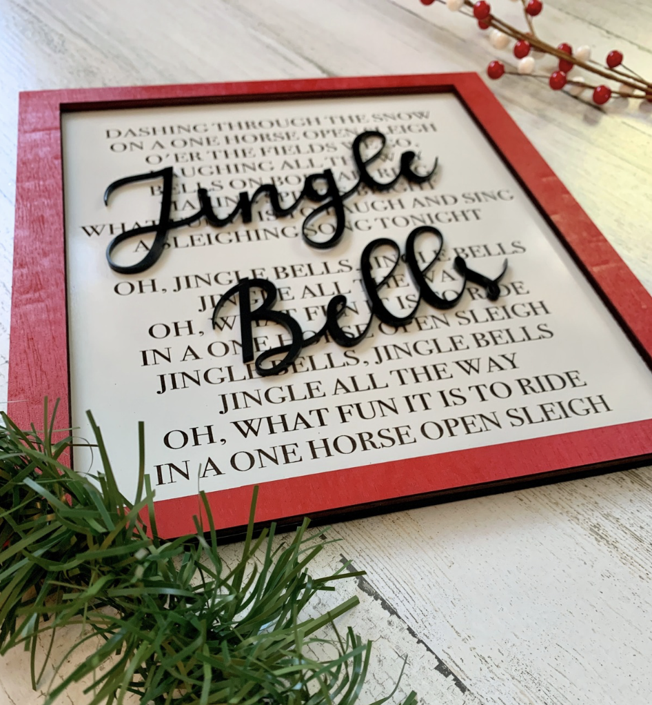 Jingle Bells Lyric Sign