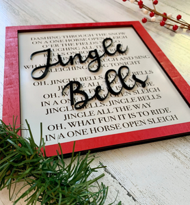 Jingle Bells Lyric Sign