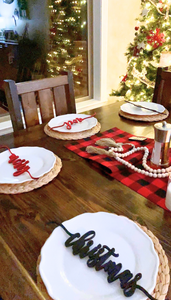 Wooden Place Card Table Words