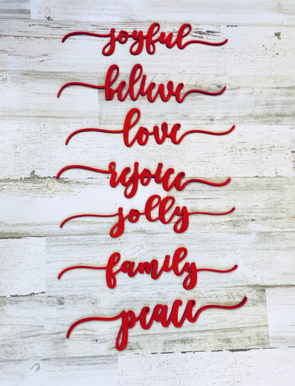 Wooden Place Decor Words